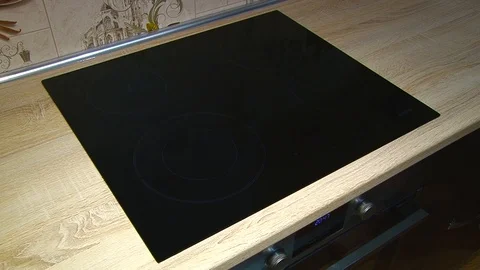 Cleaning the hob Stock Footage 105009563