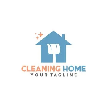 Cleaning Home Logo Vector and Property Stock Illustration
