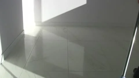 Cleaning at home with mop Stock Footage 8983591