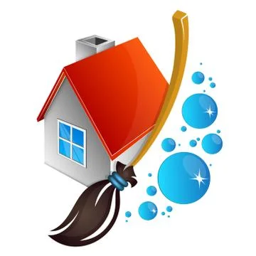 Cleaning House Symbol Stock Illustration