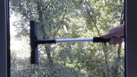 Cleaning the house. Window cleaning. Window sink in the apartment Video stock 76637253