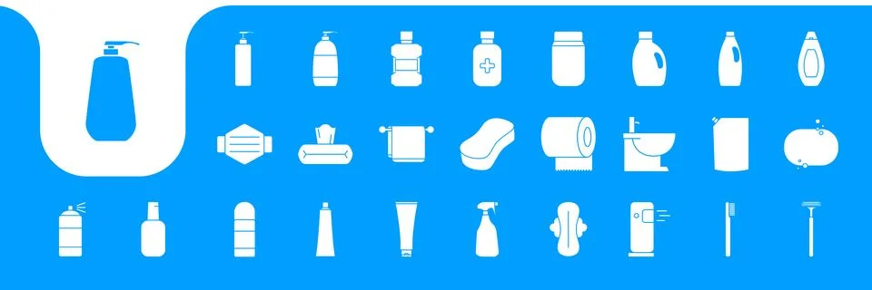 Cleaning hygiene flat icon vector design Illustrazione stock