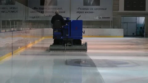 Cleaning the ice Stock Footage 52405656