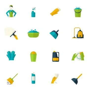 Cleaning Icon Flat Stock Illustration