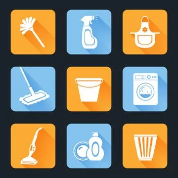 Cleaning Icon Set Stockillustratie