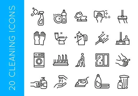 Cleaning Icons Stock Illustration