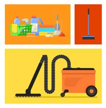 Cleaning icons set Stock Illustration