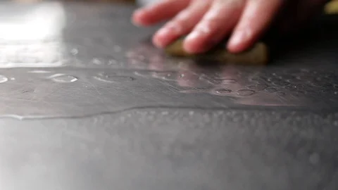 Cleaning inox surface Stock Footage 88828151