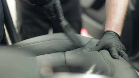 Cleaning the Inside of a Car Stock Footage 76080641
