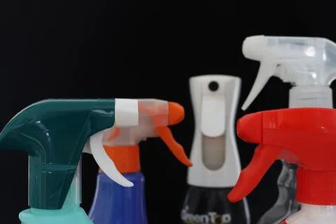 Cleaning instruments diffuser sprays disinfection care protection hygiene Stock Photos