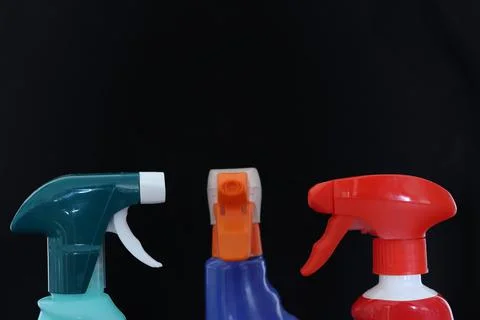 Cleaning instruments diffuser sprays disinfection care protection hygiene Stock Photos