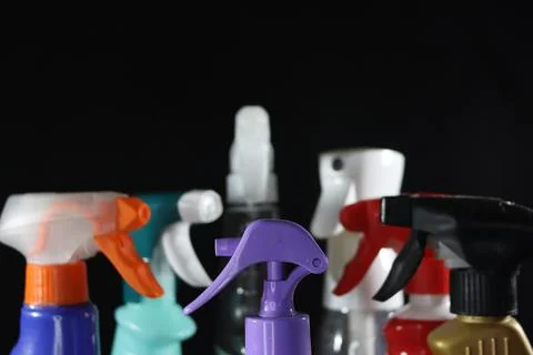 Cleaning instruments diffuser sprays disinfection care protection hygiene Stock Photos