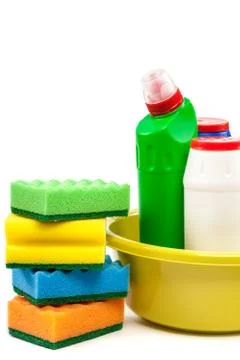 Cleaning isolated on white background Stock Photos