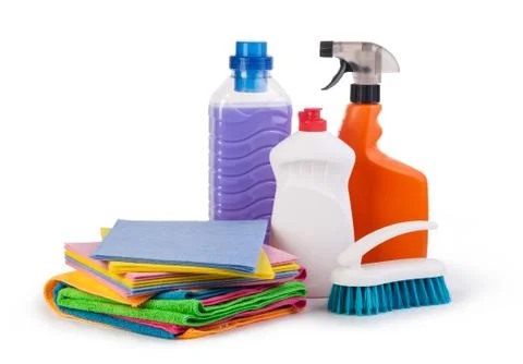 Cleaning items Stock Photos