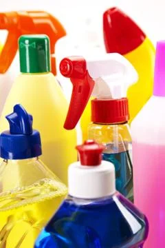 Cleaning items set Stock Photos