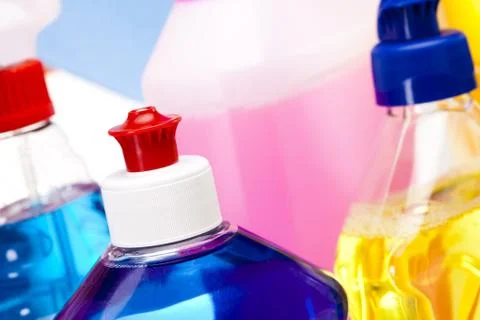 Cleaning items set Stock Photos