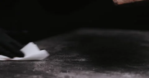 Cleaning the kitchen table Video stock 148245687