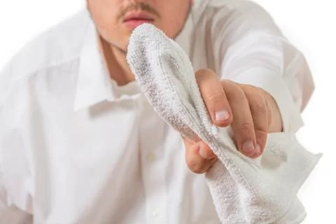 Cleaning the lens Stock Photos