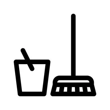 Cleaning line icon. Vector graphics Stock Illustration