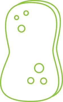 Cleaning line icons. Window sponge. Window cleaning, Sponge for clean surface Stock Illustration