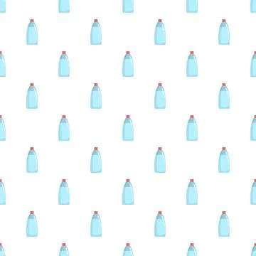 Cleaning liquid detergent bottles repeating pattern background Illustrazione stock