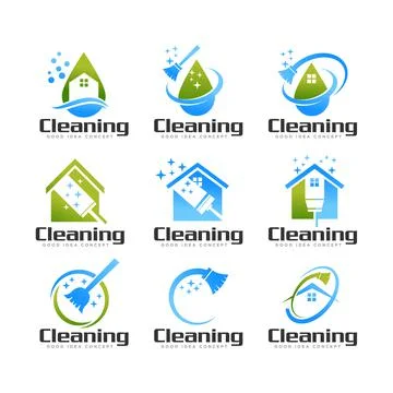Cleaning Logo Icon Design Vector Stock Illustration