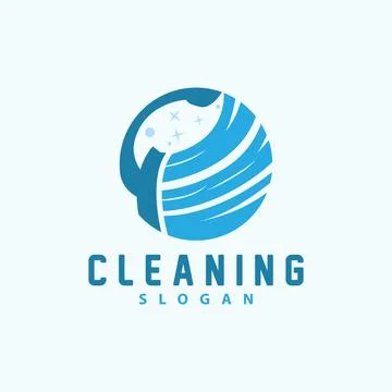 Cleaning Logo, Vector Cleaning Clean Service, Simple Minimalist Design, Ico.. Stock Illustration
