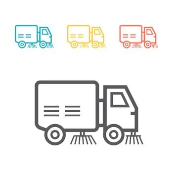 Cleaning machine line icon. Floor care and cleaning service. Vector sign for web 스톡 일러스트