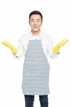 Cleaning man Stock Photos