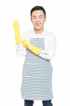 Cleaning man Stock Photos