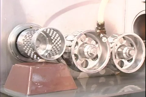 Cleaning the meat machine1 Stock Footage 265549