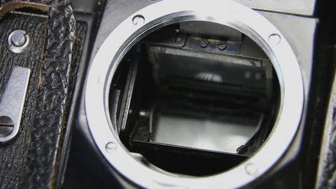 Cleaning the mirror of the camera 1 Stock Footage 101342854