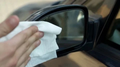 Cleaning Mirror Stock Footage 67447583