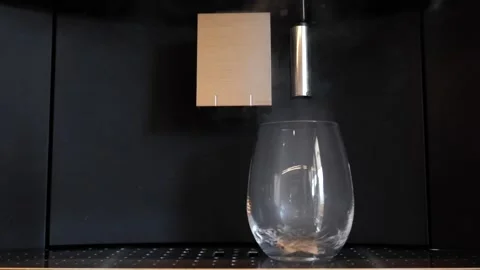 Cleaning Modern Coffee Machine with Hot Water Stock Footage 194012174