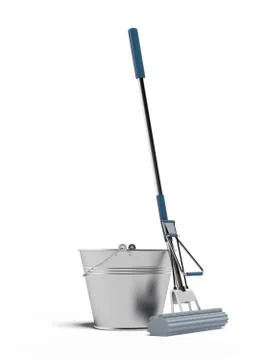 Cleaning mop and bucket Stock-Illustration