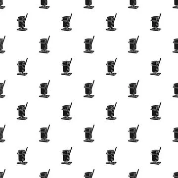Cleaning mop bucket seamless pattern for hygiene background Stock-Illustration
