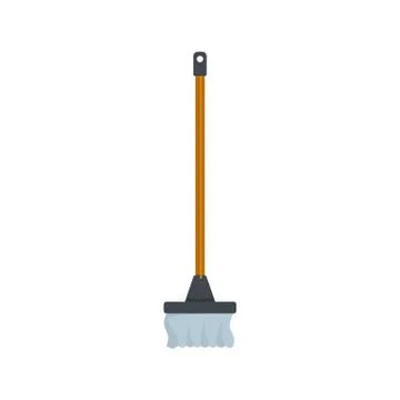 Cleaning mop icon, flat style Stock Illustration