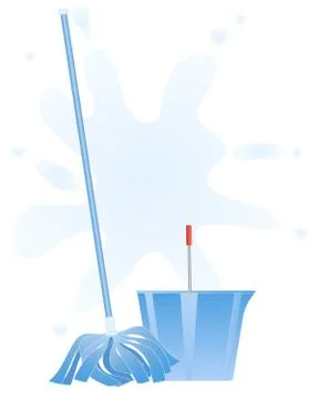 Cleaning mop Stock Illustration