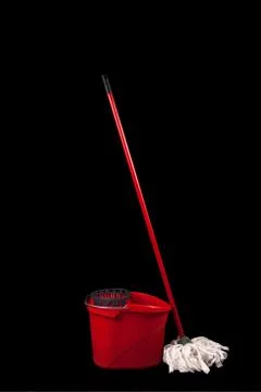 Cleaning mop isolated Stock Photos