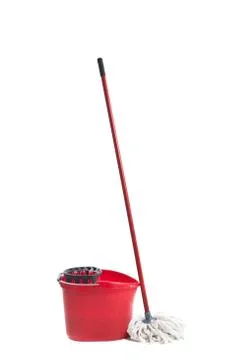 Cleaning mop isolated Stock Photos