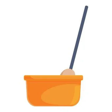 Cleaning mop standing in bucket with soapy water for washing floor Stock-Illustration