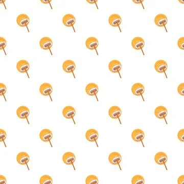 Cleaning mop with suds creating seamless pattern Stock Illustration