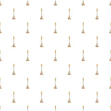 Cleaning mop tool creating seamless pattern Stock Illustration