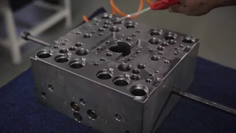 Cleaning moulding tools 3 Video stock 288226829