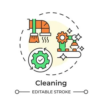Cleaning multi color concept icon Illustrazione stock