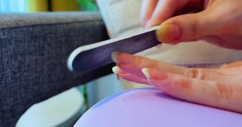 Cleaning nails before polish Stock Footage 315538718