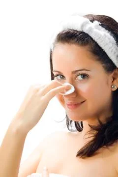 Cleaning nose Foto stock