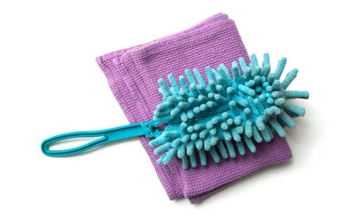 Cleaning objects on white background Stock Photos