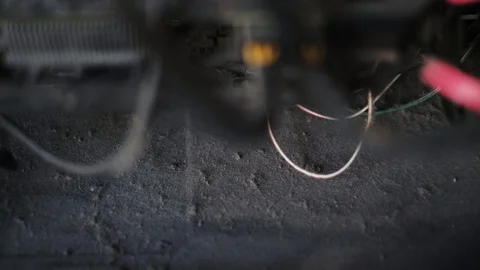 Cleaning old computer Stock Footage 96107466