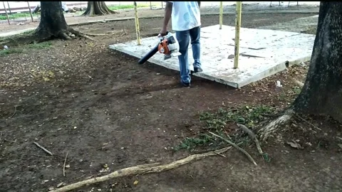 Cleaning the park Stock Footage 272395975